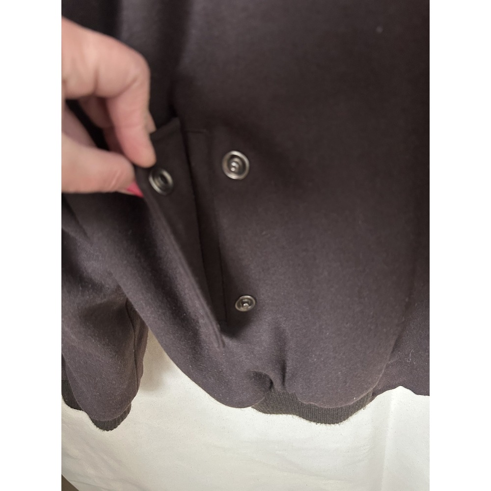 ROBERT PHILLIPE NEW YORK Wool Blend Bomber Jacket Size L Men's Brown City Chores - Picture 4 of 15